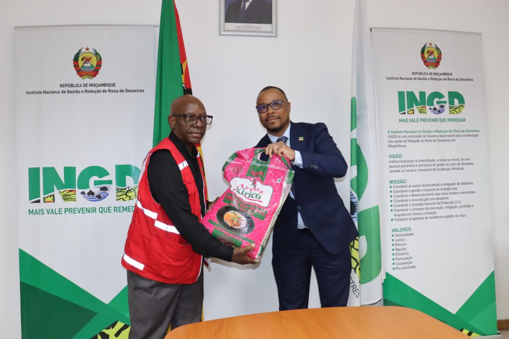 ICM,IP mobiliza 100 toneladas de arroz e reforça resposta nacional às famílias afectadas por desastres climáticos