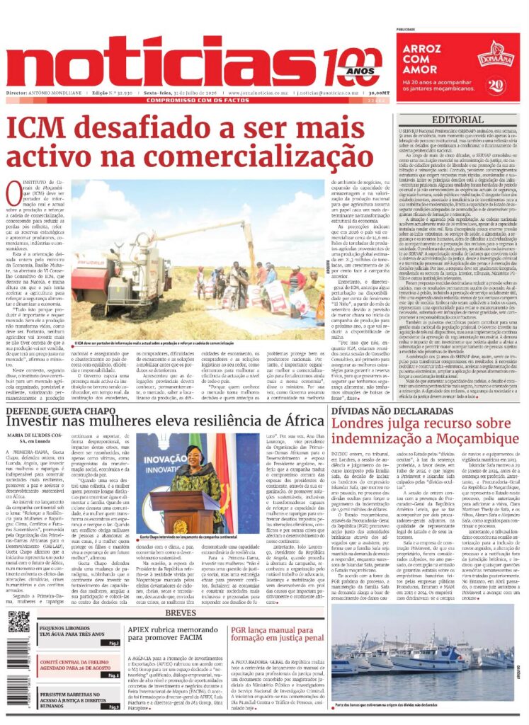 ICM,IP desafiado a liderar comercialização agrícola para garantir segurança alimentar